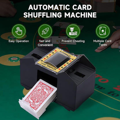 Unniweei Automatic Card Shuffler, Battery-Operated Electric Shuffler, Casino - Image 4