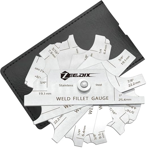 ZeeDix Metal Fillet Weld Gauge Set, Stainless Steel Welding Inspection Gauge by ZeeDix