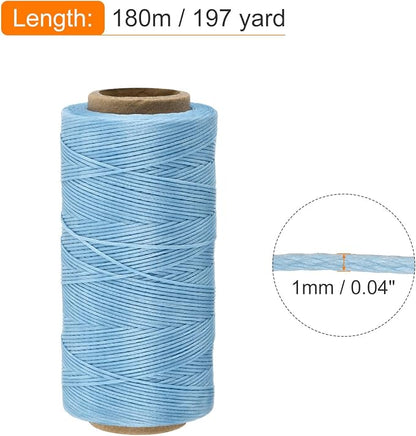MECCANIXITY Waxed Thread, 197 Yard 1mm 210D Flat Wax Thread Polyester Waxed - Image 2