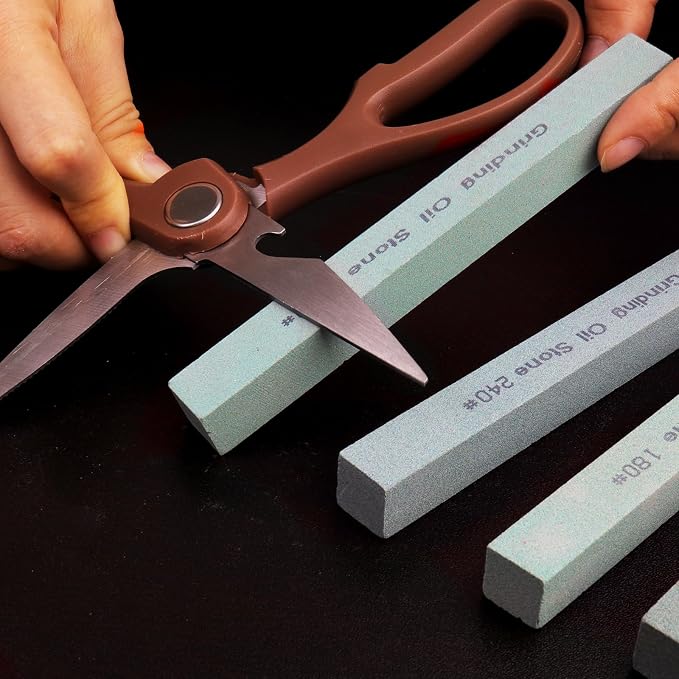 4Pcs Square Sharpening Stone Set -Grits 150#, 320# Green Silicon Carbide Honing - Image 5