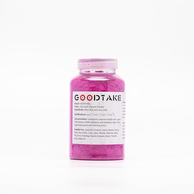 GOODTAKE Concrete Pigment, Rose Red Iron Oxide Pigment Powder, Concrete Cement - Image 7