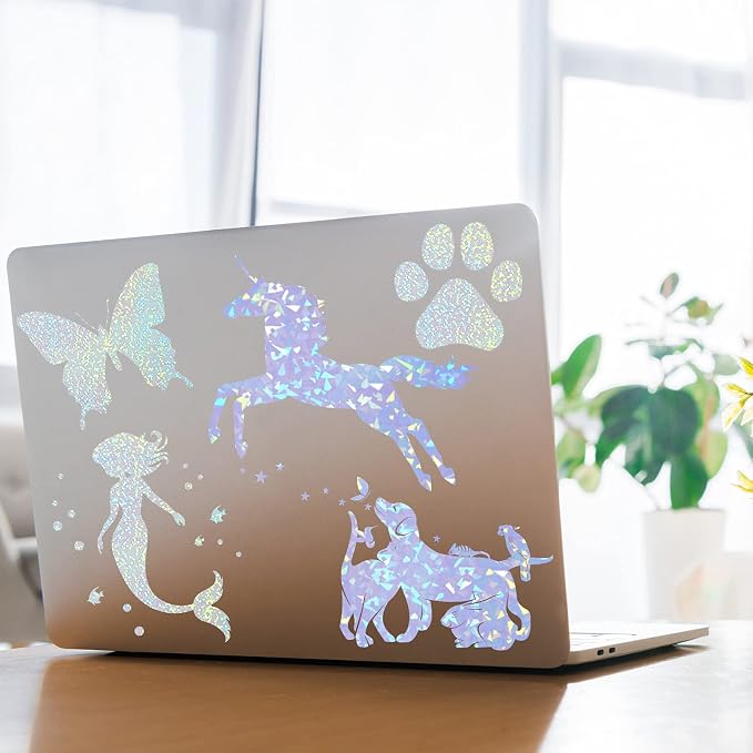 36 Sheets Holographic Sticker Paper Clear A4 Vinyl Sticker Paper Self Adhesive - Image 4