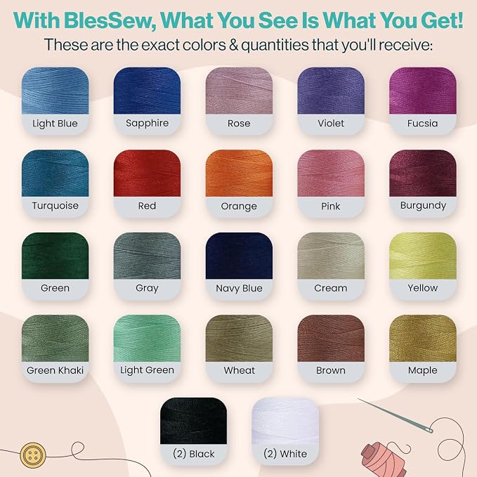 Sewing Thread-24 Spools of Polyester Thread - Image 4