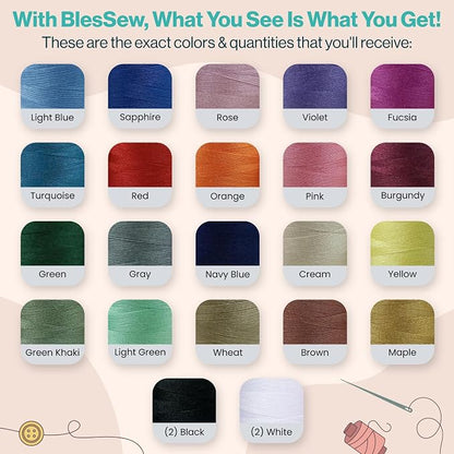 Sewing Thread-24 Spools of Polyester Thread - Image 4