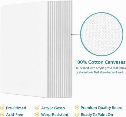 KEFF 12-Pack Bulk Canvas Boards - Image 3