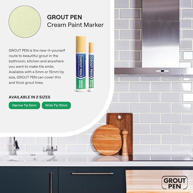 Grout Pen Cream Tile Paint Marker: Waterproof Grout Paint Pen, Tile Grout - Image 7