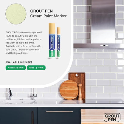 Grout Pen Cream Tile Paint Marker: Waterproof Grout Paint Pen, Tile Grout - Image 7