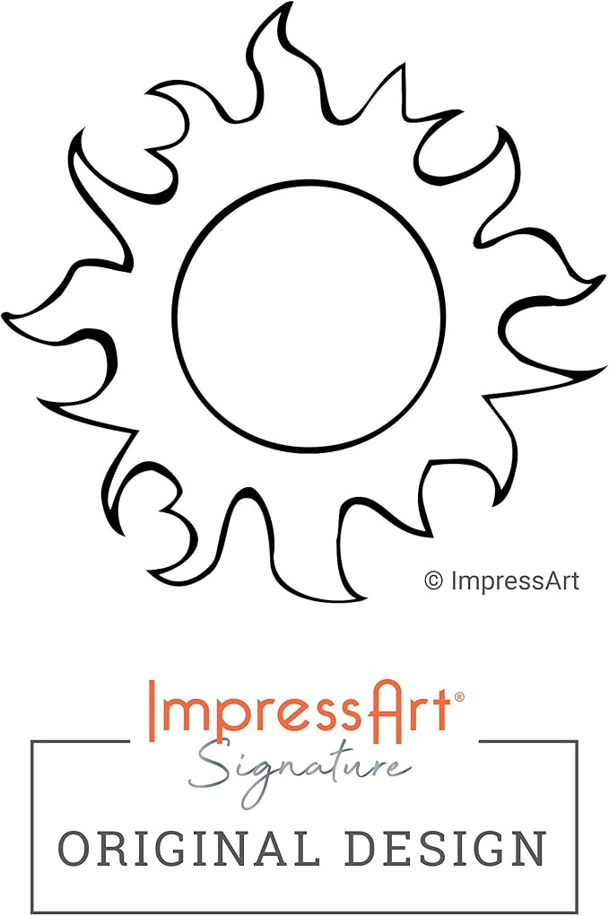 ImpressArt - Sun Metal Stamp, Nature Steel Punch - Image 2