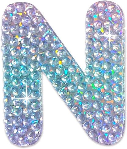 StickerBeans® Rhinestone Alphabet Letter Sticker N by StickerBeans