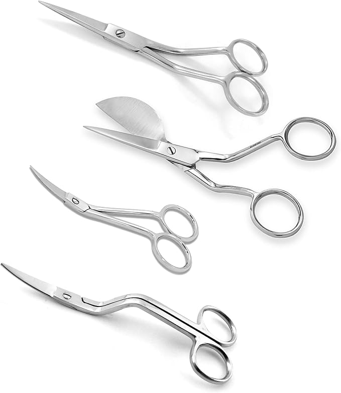 4 Pcs Professional Embroidery Duckbill Applique Scissors by Unknown