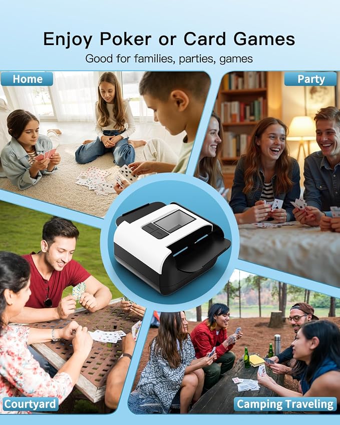 Automatic Card Shuffler, Rechargeable Cards Shuffler Machine - Image 7
