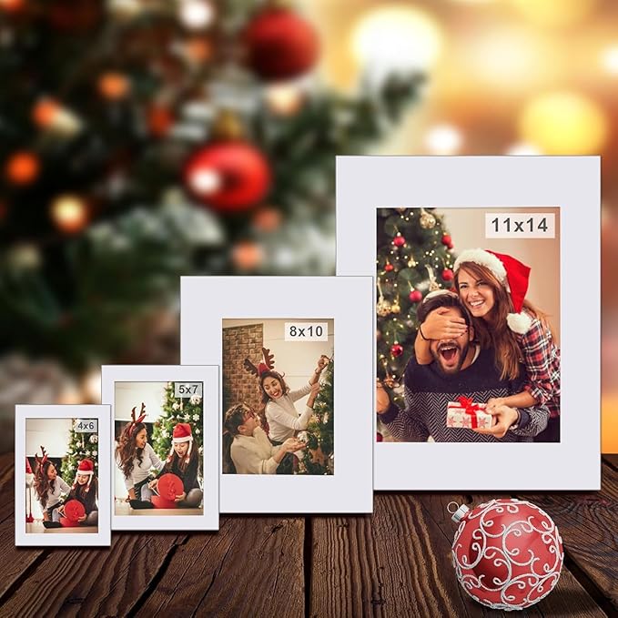 Egofine 8x10 White Picture Mats Pack of 6, Frame Mattes - Image 6