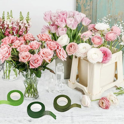 6 Rolls Floral Tape, 1/2" by 180Yard Green Floral Tape - Image 7