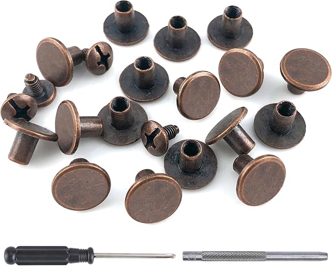 YORANYO 150 Sets 8MM Chicago Screws Leather Rivets by YORANYO