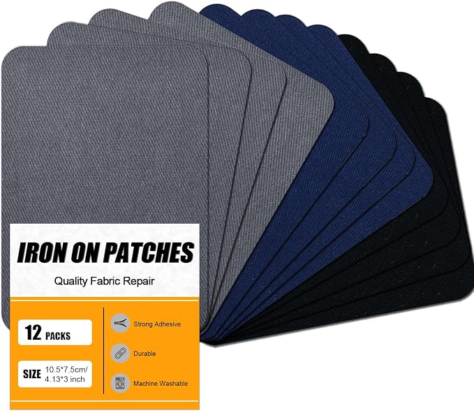 MOONSJONES Iron on Patches for Fabric Clothes, Iron-on Patch Repairing Inside & by MOONSJONES