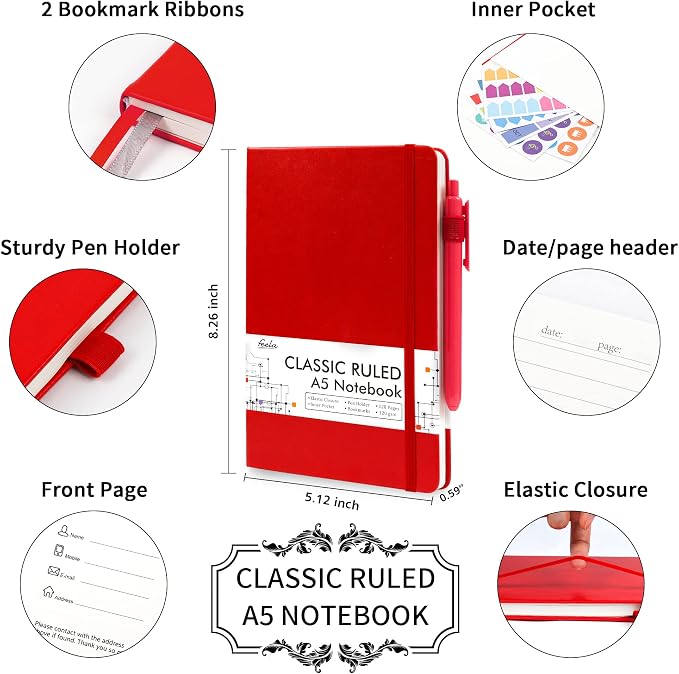 feela 24 Pack Journal Notebook for Work, Business Notebook Bulk Hardcover Lined - Image 2
