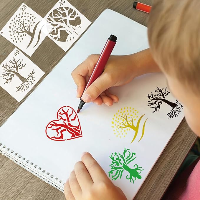 Small Stencils for Painting on Wood Reusable, 3 Inch Reusable Stencil for Craft - Image 5