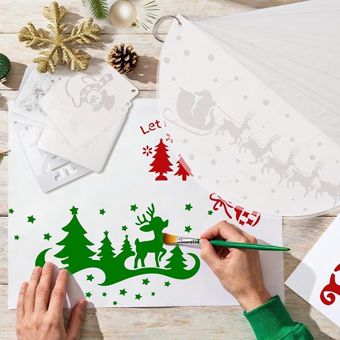 14Pcs Larger Christmas Stencils - Image 7