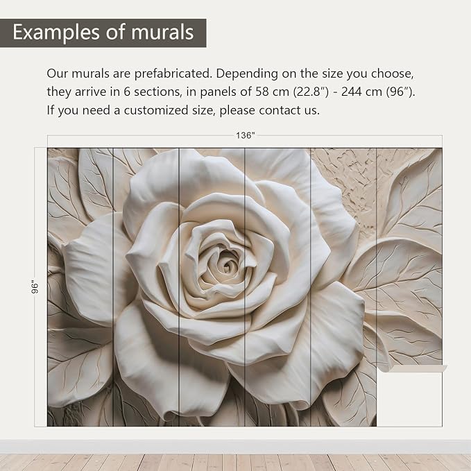 AFZEVEB-3D Rose Flower Wallpaper Large Floral Wall murals - Image 3