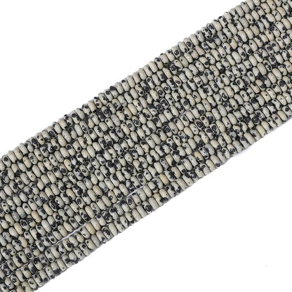 Natural Dalmatian Disk Stone Beads 4x2mm 160pcs Rondelle Loose Semi Gemstone - Image 7