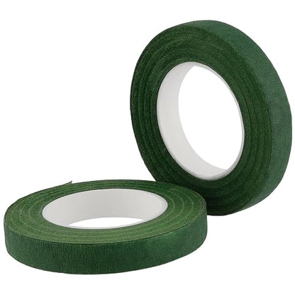 KEILEOHO 30 Rolls 29.5 Yard Floral Tape, 1/2 inch Wide Dark Green Flower Stem - Image 4