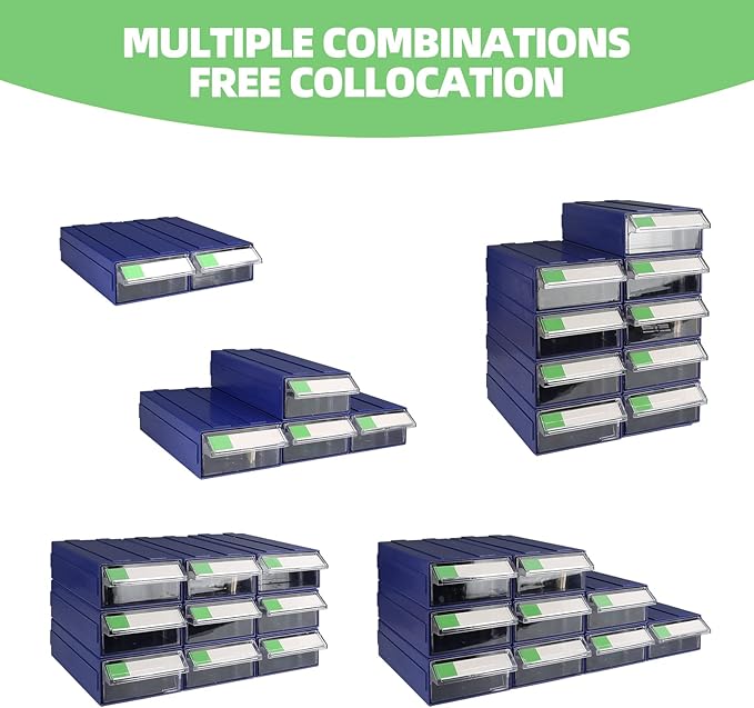 9pcs Sewing Craft Storage Box Hardware Craft Drawer Storage Cabinet Plastic - Image 5