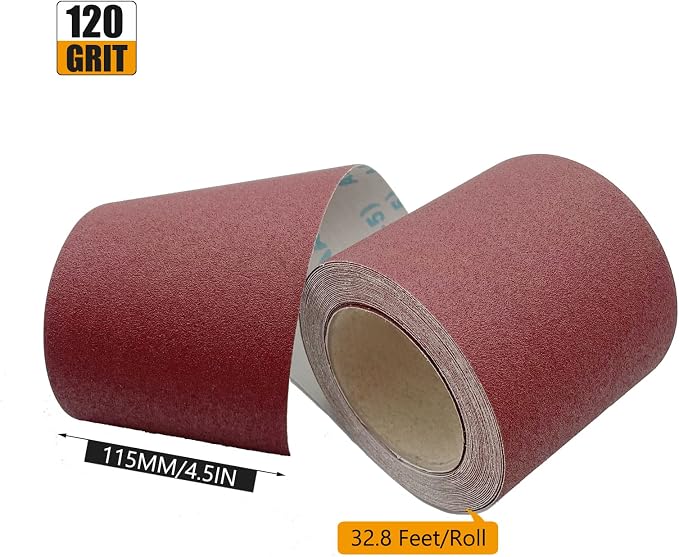 120 Grit Emery Cloth Roll, 4.5 Inch Wide 32.8 Ft Long Abrasive Sandpaper Rolls - Image 6