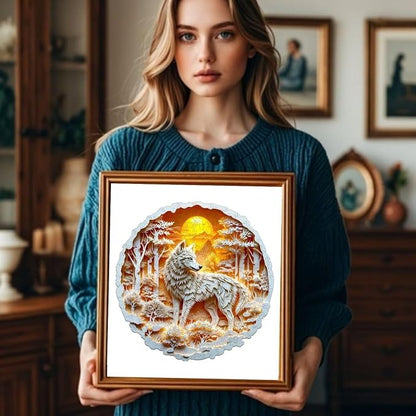 Wooden Puzzles for Adults, 3D Wolf Wooden Puzzles 290 Pieces, Unique Animal - Image 6
