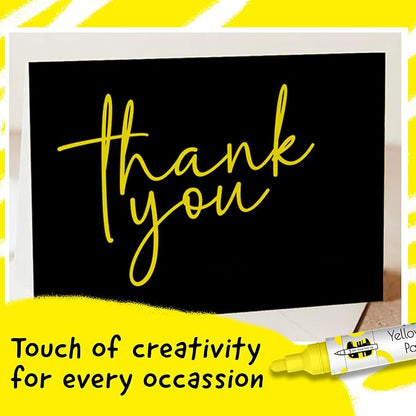 4 Dual Tip Yellow Paint Pen Metallic - Image 5