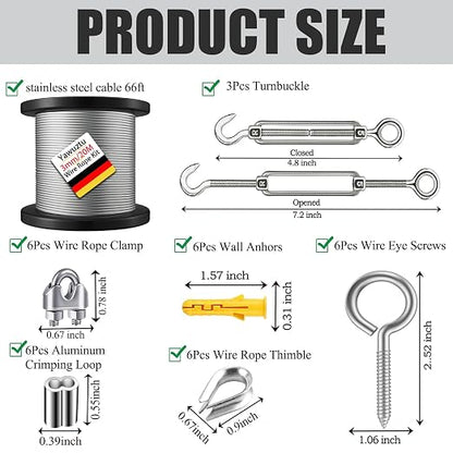 1/8 Inch Heavy-Duty Stainless Steel Cable 65FT Wire Rope - Image 4