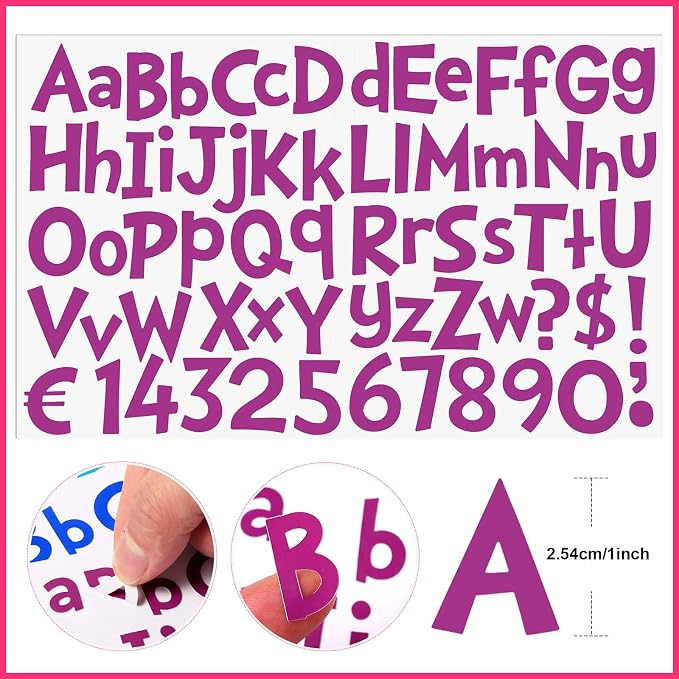 TaoBary 544 Pcs 2 Inch 16 Sheets Large Letter Stickers, Upper and Lower Case - Image 2