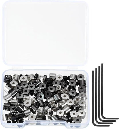 MECCANIXITY 70 Pcs Metal Locking Pin Backs, Locking Pin Keepers Locking Clasp by MECCANIXITY