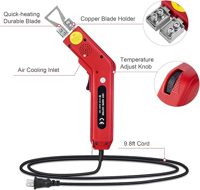 Toemics Electric Hot Knife Foam Cutter – 100W Styrofoam Cutting Tool, 4 - Image 8