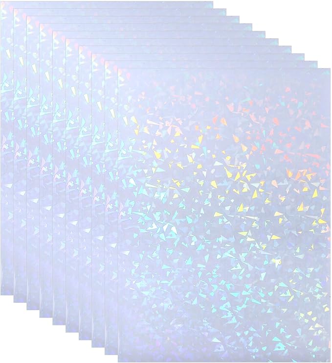 PATIKIL 11.7x8.3" Holographic Sticker Paper, 10Sheets A4 Polypropylene by PATIKIL