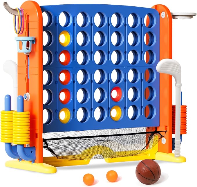 Ancaixin Giant 4 in-A-Row Connect Game Set, Adjustable Height Jumbo Yard Game by Ancaixin