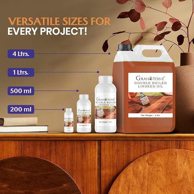 GRANOTONE Double Boiled Linseed Oil | Effective Waterproof Furniture Polish Oil - Image 7