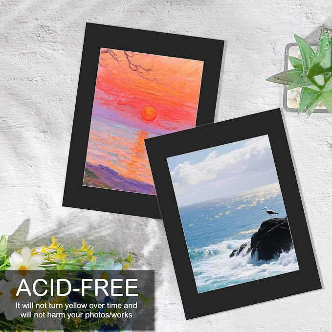 15 Pack 12x16 Black Picture Mats, Frame Mattes - Image 5