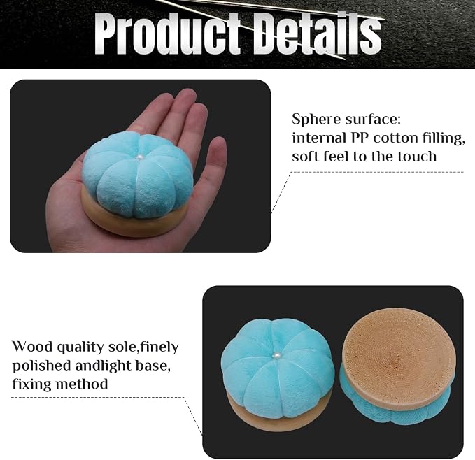 Uxney Pin Cushion, Wooden Sewing Pin Cushion Pincushion Needle Cushion - Image 4