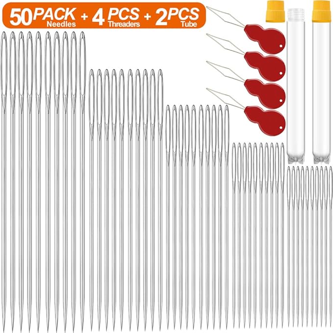 50 Pack Premium Large Eye Needles - Image 3