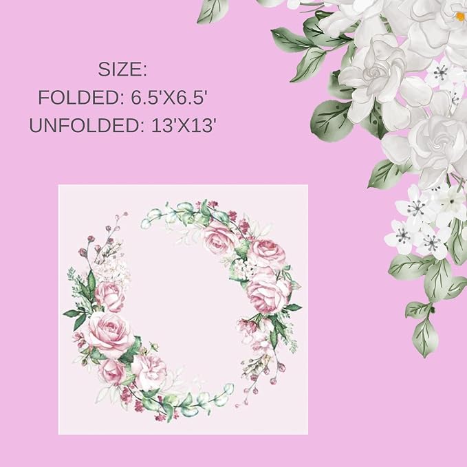 20-ct 13x13 Flowers Paper Luncheon Decoupage Napkins, 3-Ply Servilletas Printed - Image 4