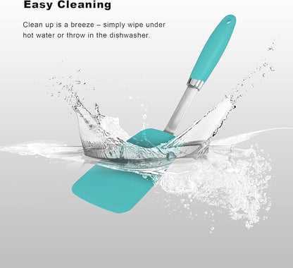 Silicone Spatulas Set Turners Tongs Cooking Utensils Set High Heat Resistant - Image 3