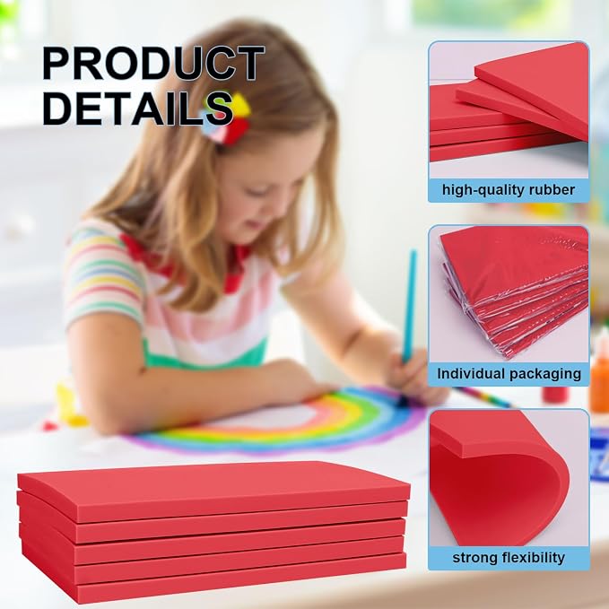 25 Pcs 4"x6" Rubber Carving Blocks, Linoleum Blocks, Stamp Carving Blocks - Image 7