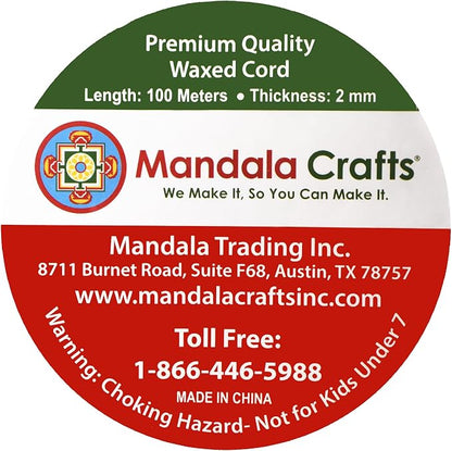 Mandala Crafts 2mm 109 Yards Purple Cotton Waxed Cord - Image 3