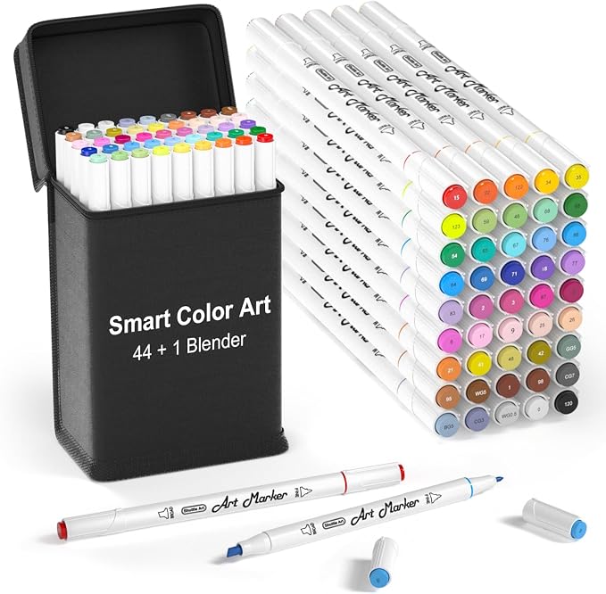 Smart Color Art Art Markers, 44 Coloring Markers and 1 Blender, 45 Pack Alcohol by Unknown