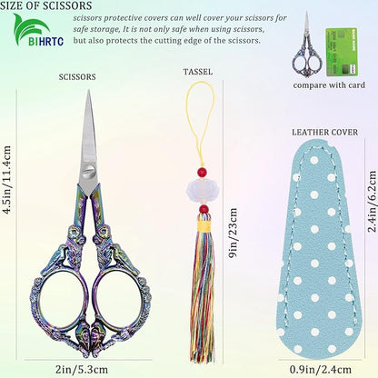 BIHRTC 4.5Inch Sewing Scissors Stainless Steel Sharp Tip Scissors - Image 2