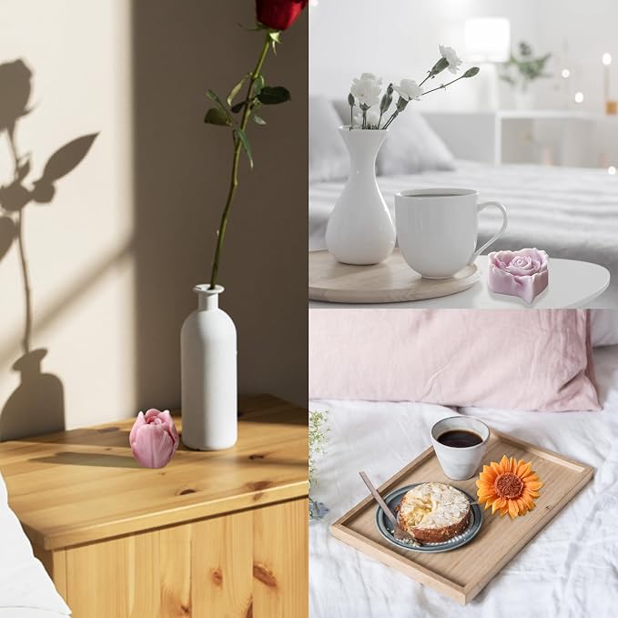 9 PCS Flower Candle Molds Rose Tulip Silicone Candle Mold Flower Shapes Moldes - Image 6