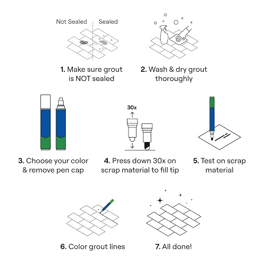 Grout Pen Light Grey Tile Paint Marker: Waterproof Grout Paint, Tile Grout - Image 5