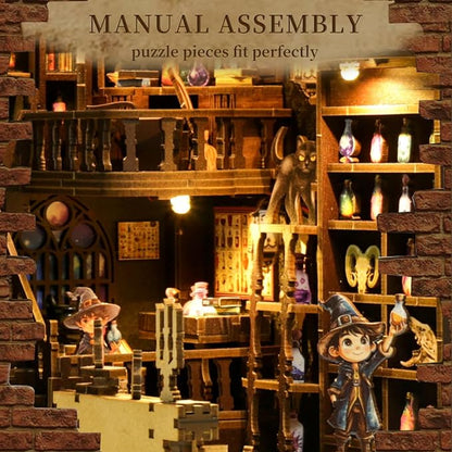 Book Nook Kit for Adults, DIY Miniature House Kit 3D Printed Booknook Wooden - Image 3