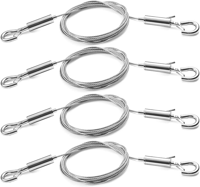 4Pcs 2m x 1.5mm Adjustable Picture Hanging Wire Kit, Heavy Duty Stainless Steel by AdjustablePictureHangingKit