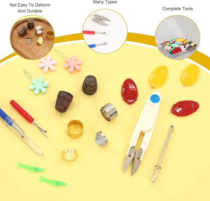 31 PCS Sewing Thimble Kit, Thimbles - Image 3
